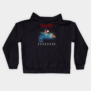 Magic Witch on a broom Kids Hoodie